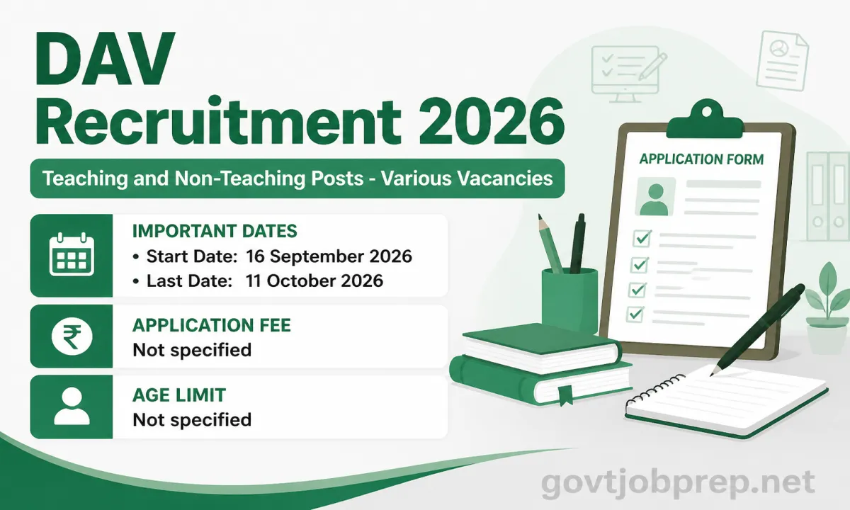DAV Recruitment 2026
