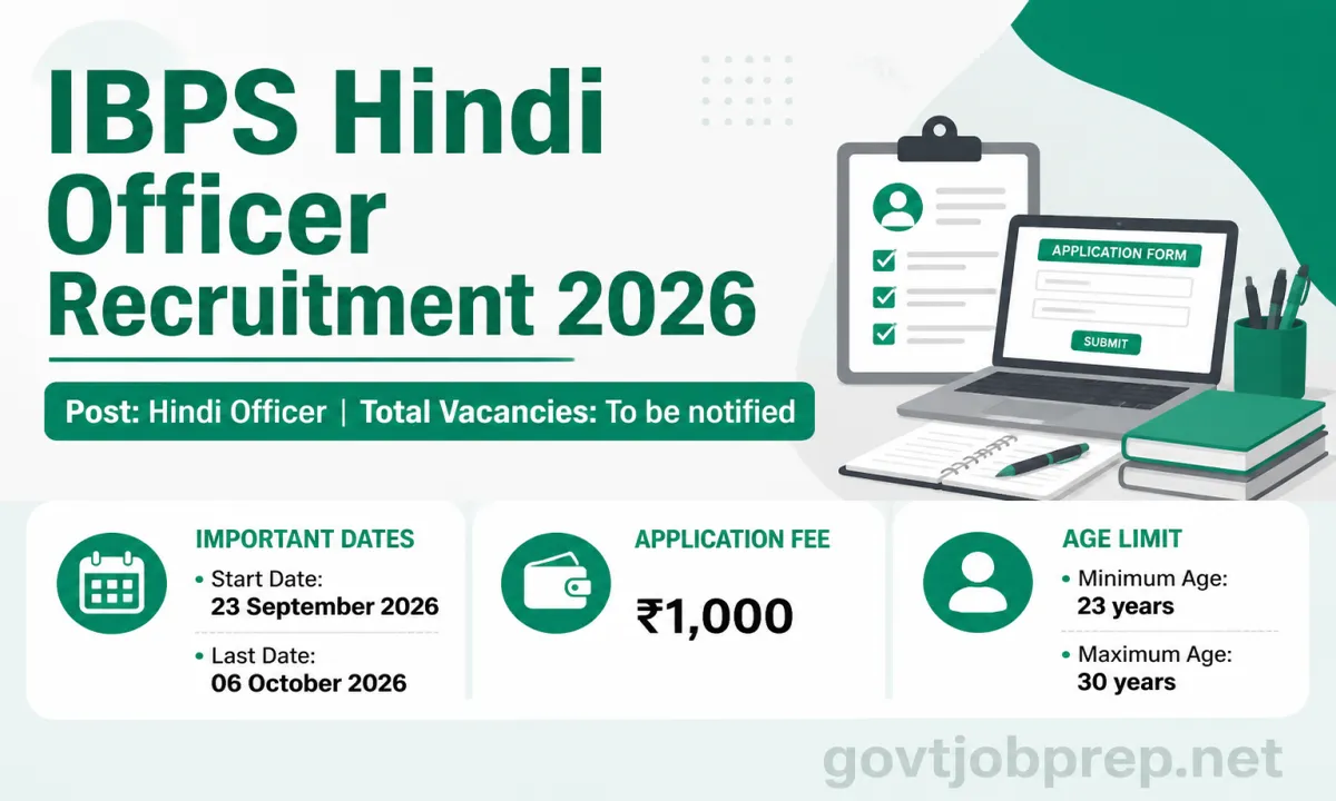 IBPS Hindi Officer Recruitment 2026