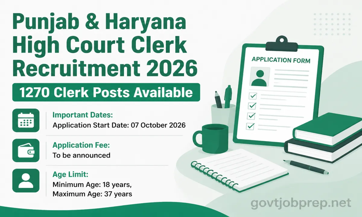 Punjab & Haryana High Court Clerk Recruitment 2026