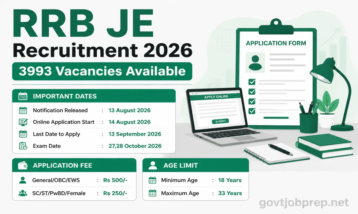 RRB JE Recruitment 2026