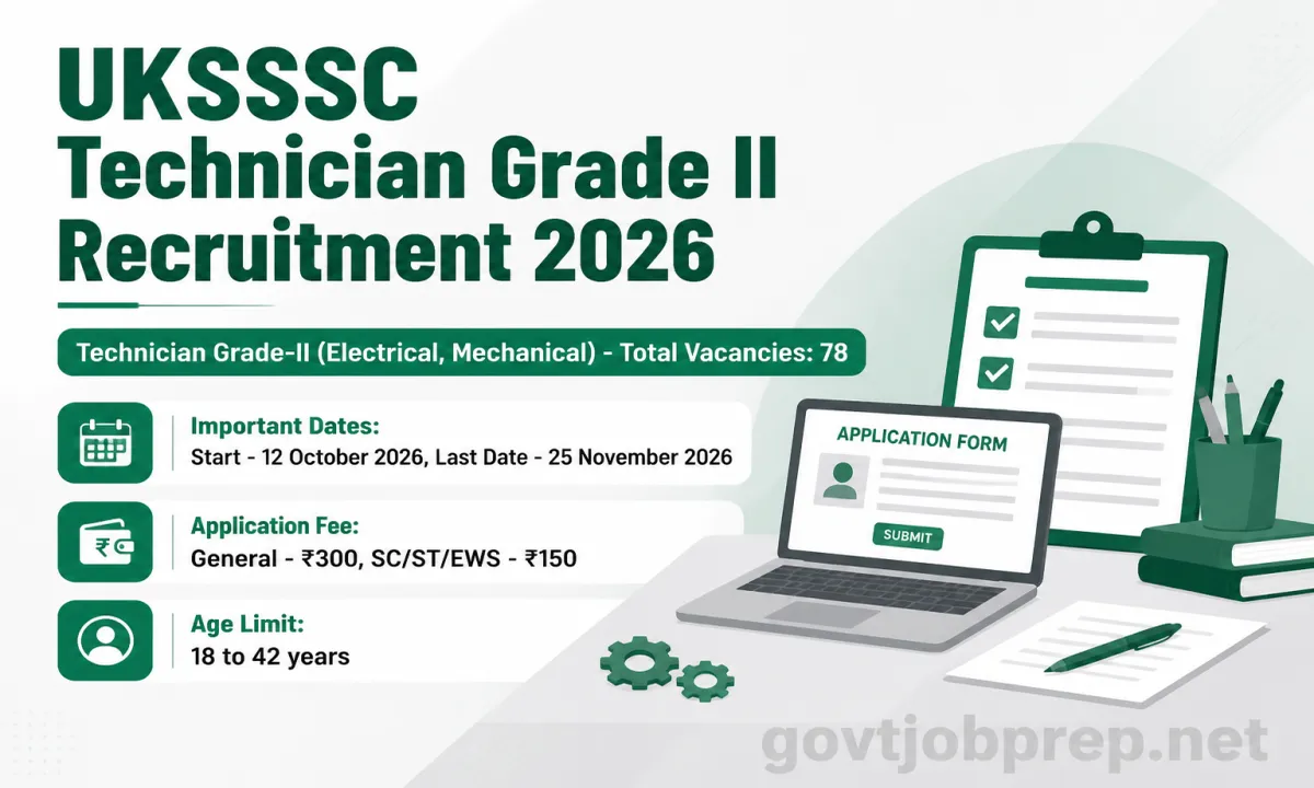 UKSSSC Technician Grade II Recruitment 2026
